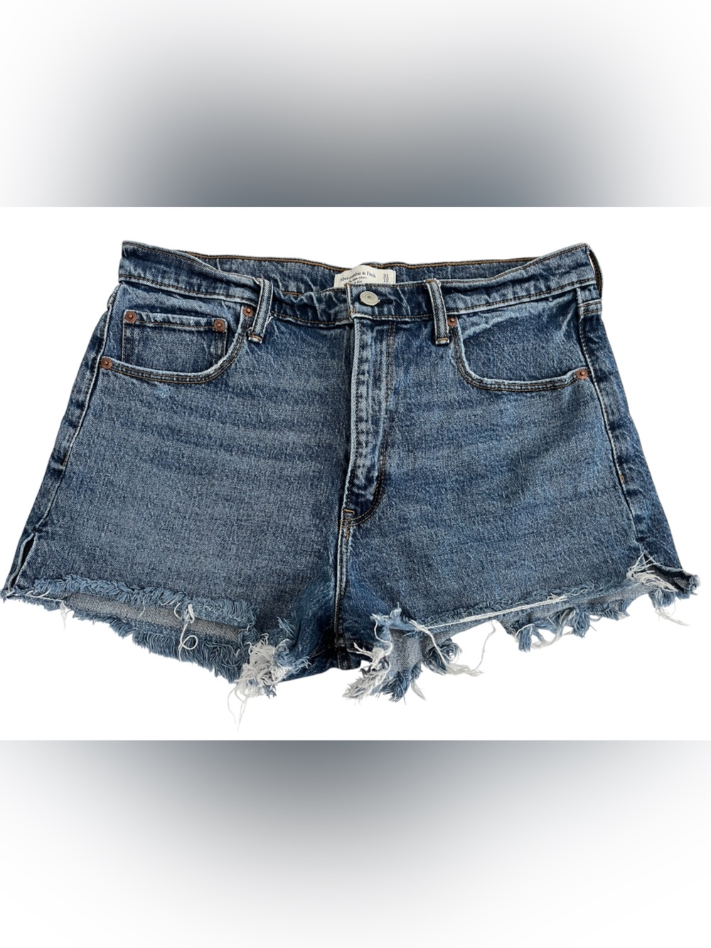 Abercrombie & Fitch Distressed Cutoff mom Denim Shorts
